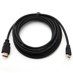 3m Mini HDMI to Standard HDMI Cable Black